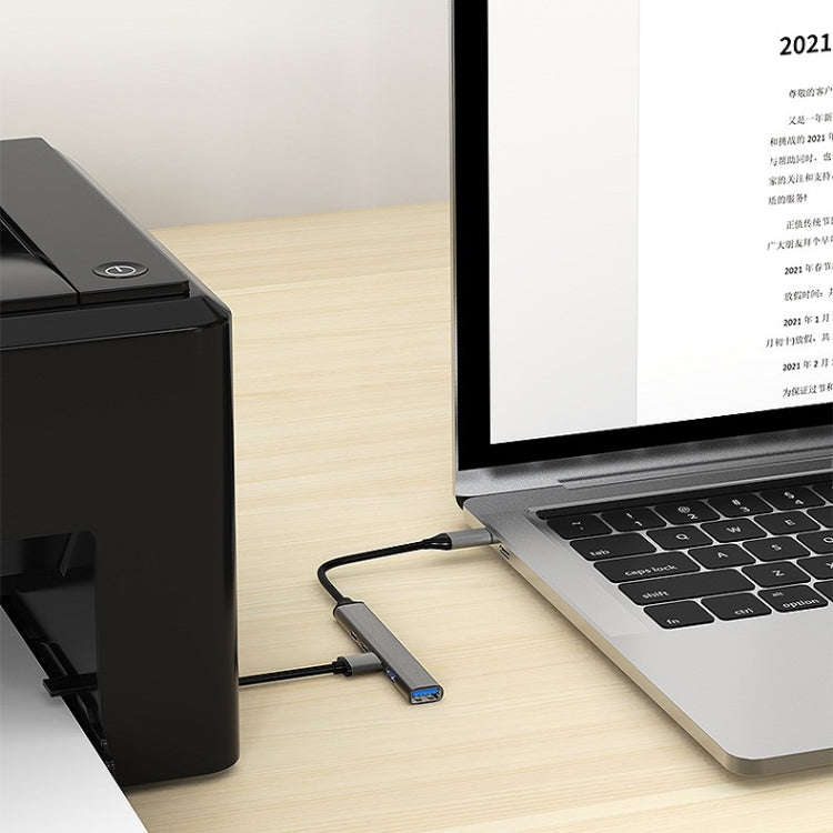 U5 Type-C Extender USB3.0 Splitter Multi-Port Expansion Dock, Number of interfaces: 4 in 1 (Type-C)