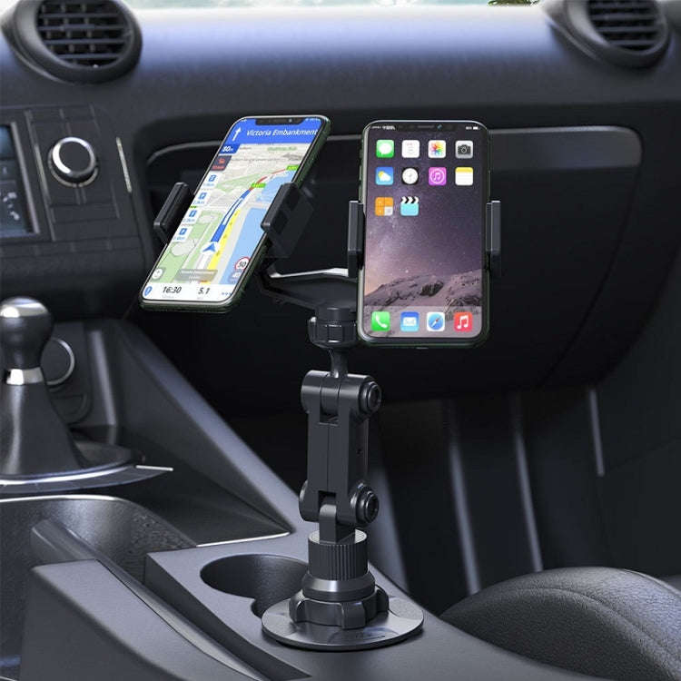 Double Chuck Rotary Multifunctional Cup Holder Mobile Phone Holder(Cup T1)