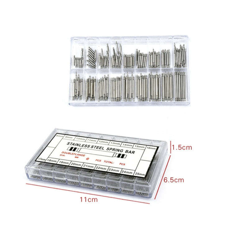 180 PCS / Box C014 8-25mm Stainless Steel Seamless Box Packing Spring Bar