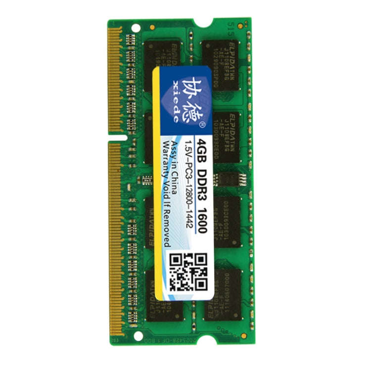 XIEDE X046 DDR3 NB 1600 Full Compatibility Notebook RAMs, Memory Capacity: 4GB