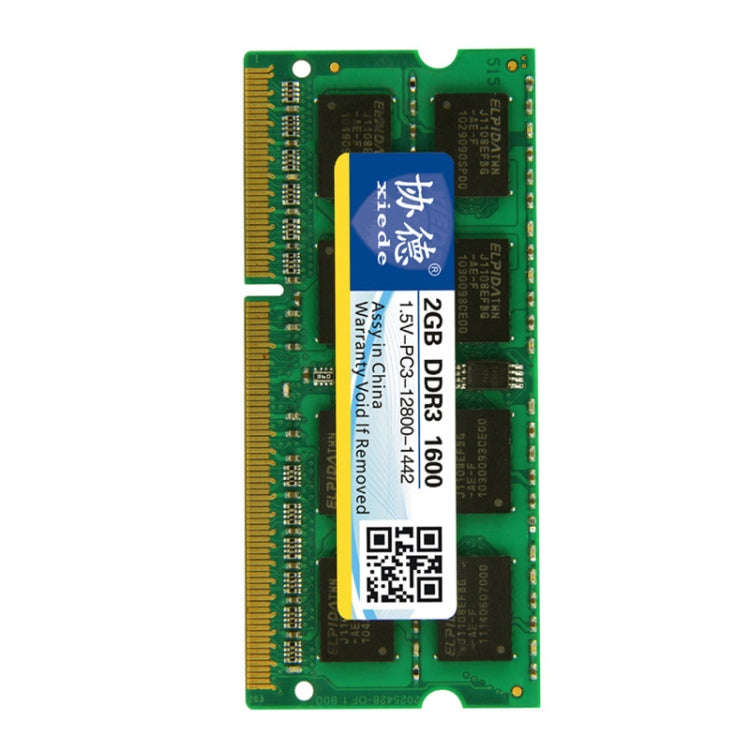 XIEDE X045 DDR3 NB 1600 Full Compatibility Notebook RAMs, Memory Capacity: 2GB