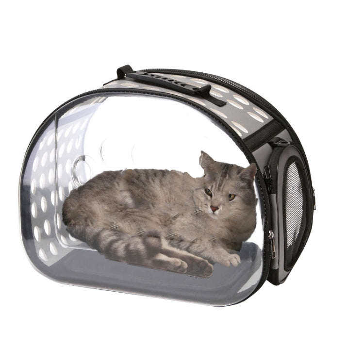Pet Transparent Space Capsule Outing Package, Size: Small(Grey)