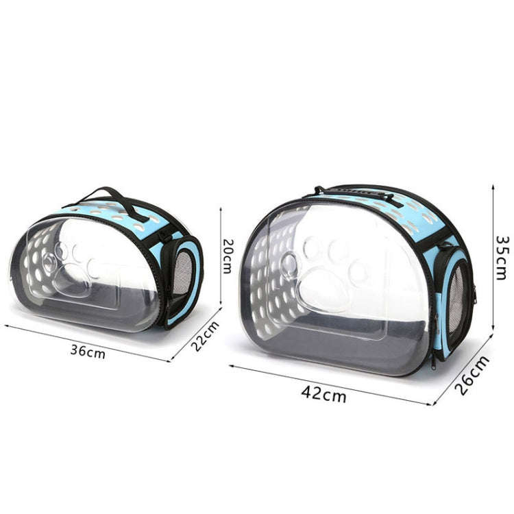Pet Transparent Space Capsule Outing Package, Size: Small(Grey)