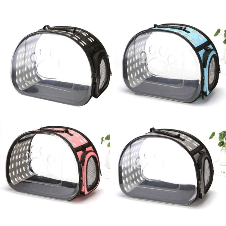 Pet Transparent Space Capsule Outing Package, Size: Large(Black)