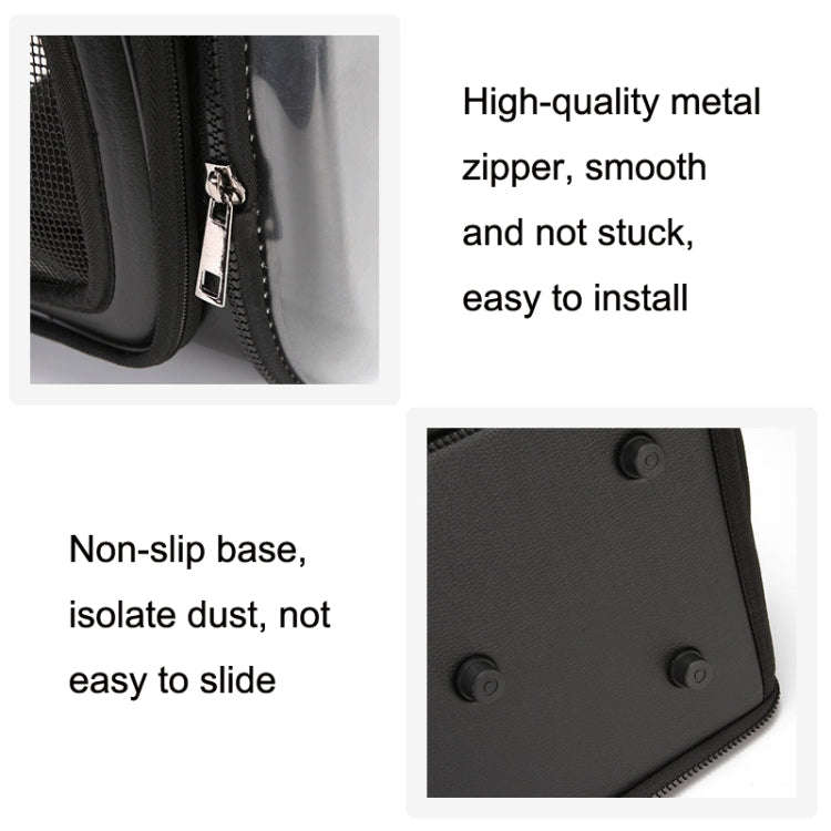 Pet Transparent Space Capsule Outing Package, Size: Large(Black)