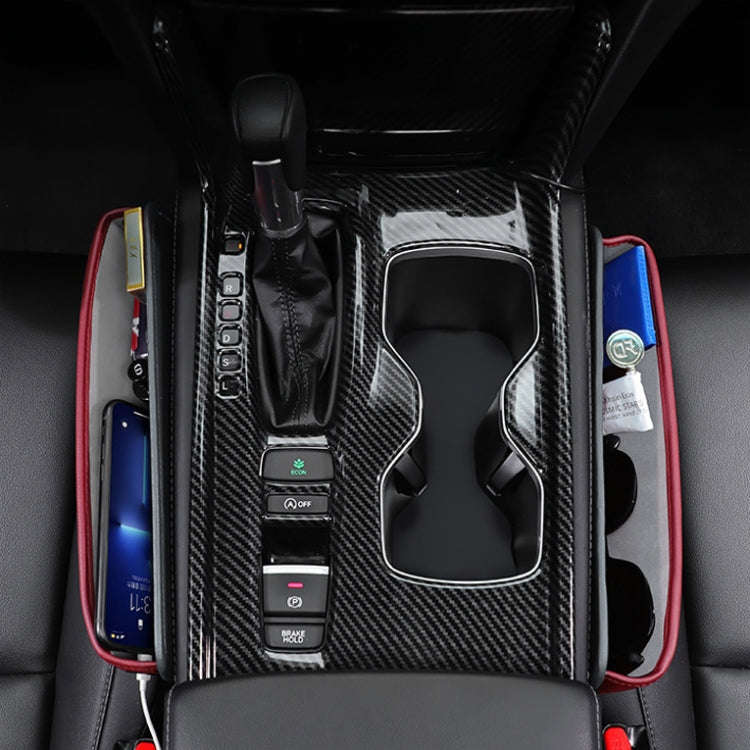 SUSISUN 049 Multifunctional Car Seat Slit Storage Box, Color: Wine Red