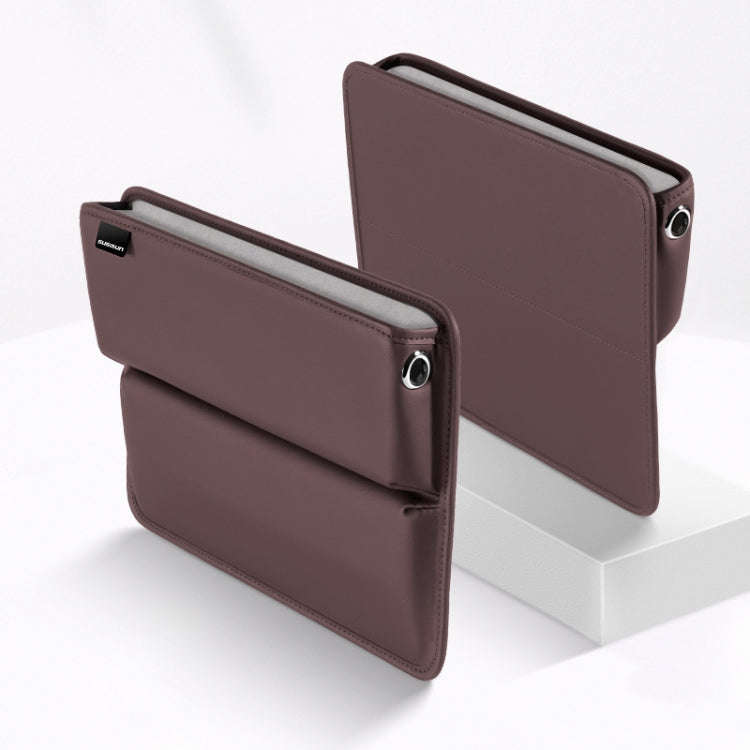 SUSISUN 049 Multifunctional Car Seat Slit Storage Box, Color: Brown (One Pair)