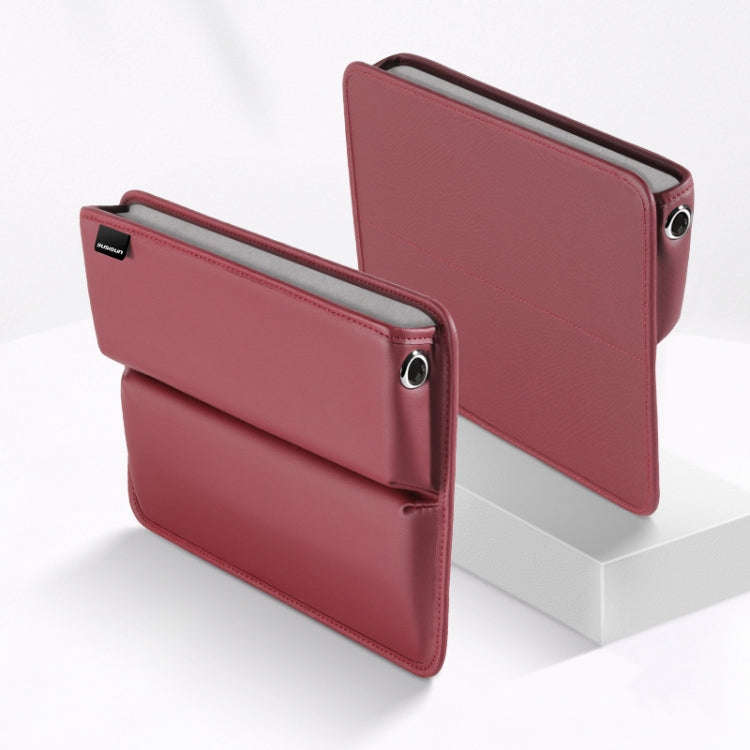 SUSISUN 049 Multifunctional Car Seat Slit Storage Box, Color: Wine Red (One Pair)