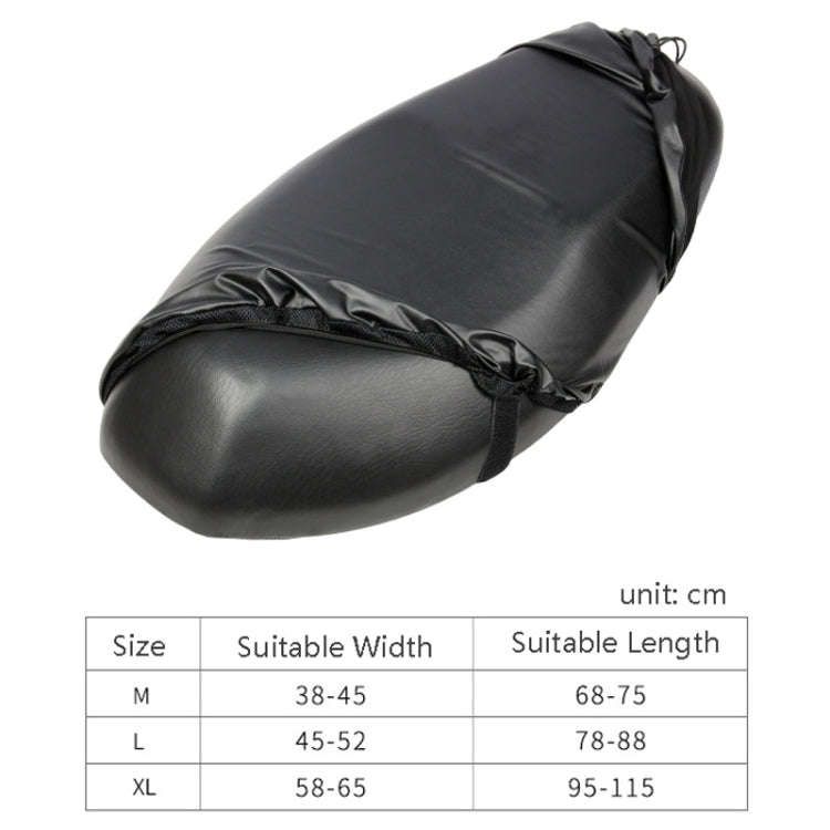 MC1004 Motorcycle Sun Protection Dustproof Rain Seat Cover, Specification: XL(Black)