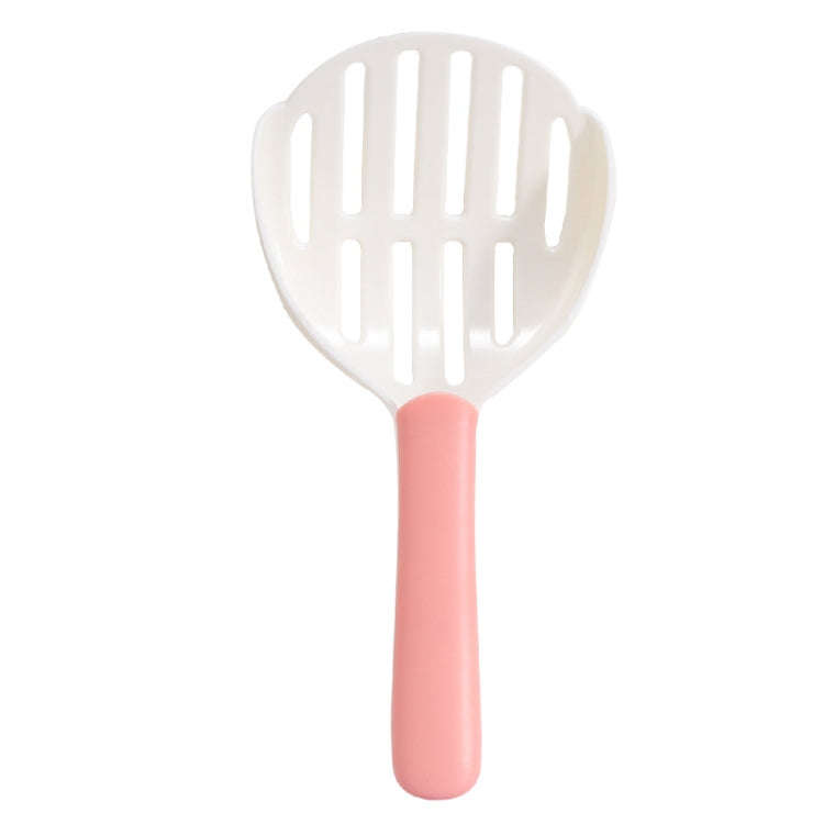 Pet Cat Litter Shovel Cat Poop Cleaning Tool(White + Pink)