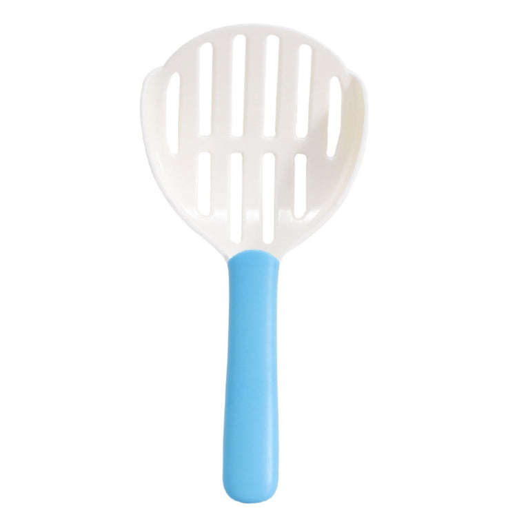 Pet Cat Litter Shovel Cat Poop Cleaning Tool(White + Light Blue)