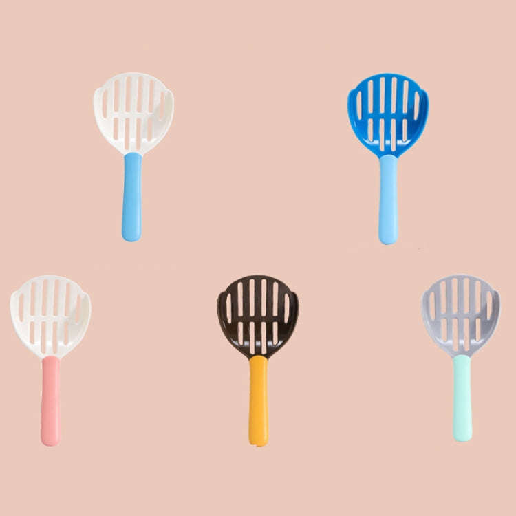 Pet Cat Litter Shovel Cat Poop Cleaning Tool(White + Pink)