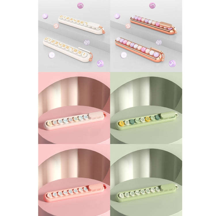 Colorful Car Temporary Parking Number Card, Color: Cherry Pink (Colorful)