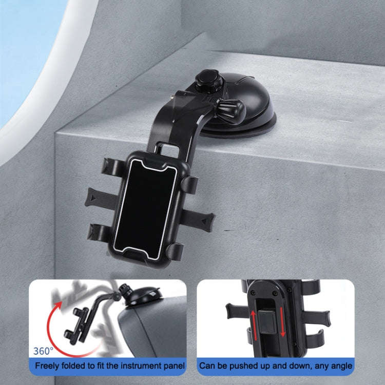 093 Car Navigation Dashboard Windshield Car Phone Holder(Blue)