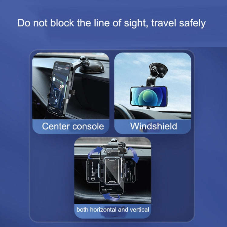 093 Car Navigation Dashboard Windshield Car Phone Holder(Blue)