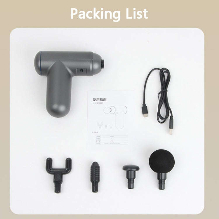 J12A Mini Vibrating Massage Button Type Fascia Gun, Specification: Gray