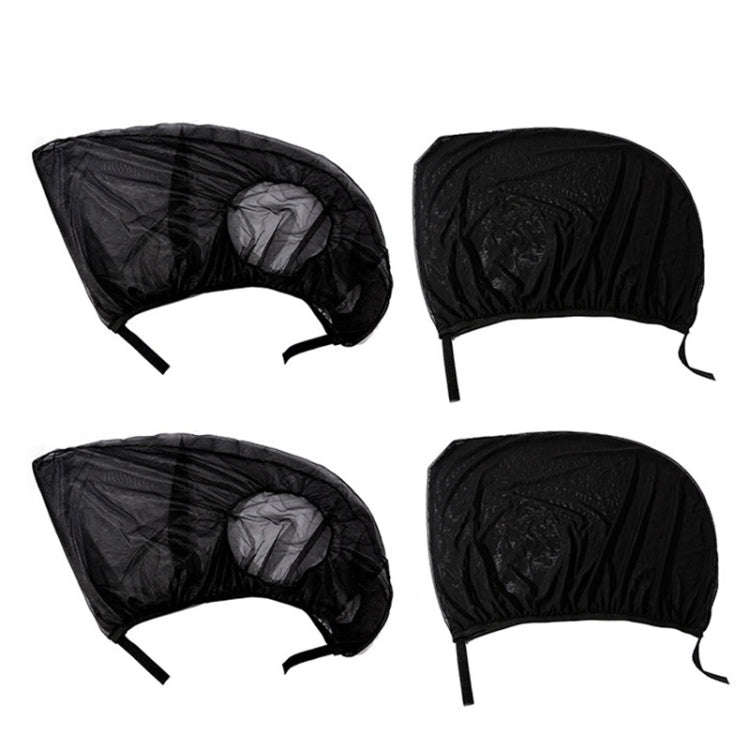 1 Pair Mesh Linen Car Adhesive Curtain Sunshade(Rear Window)