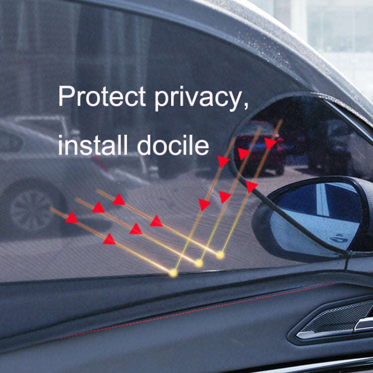 1 Pair Mesh Linen Car Adhesive Curtain Sunshade(Rear Window)