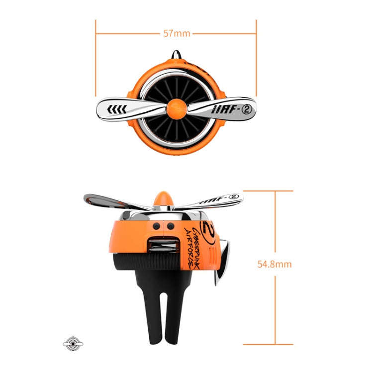 Car Air Conditioner Air Outlet Aromatherapy Small Fan(Orange)