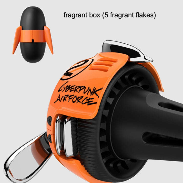 Car Air Conditioner Air Outlet Aromatherapy Small Fan(Orange)