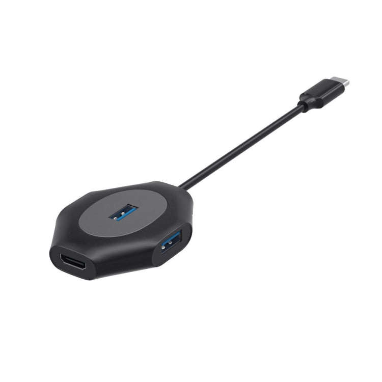 2 PCS PD Fast Charging Multi-Port USB Docking Station, Number of interfaces: T1303 Type-C to PD3....
