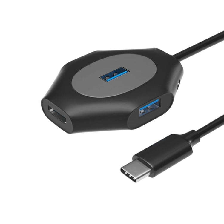2 PCS PD Fast Charging Multi-Port USB Docking Station, Number of interfaces: T1303 Type-C to PD3....