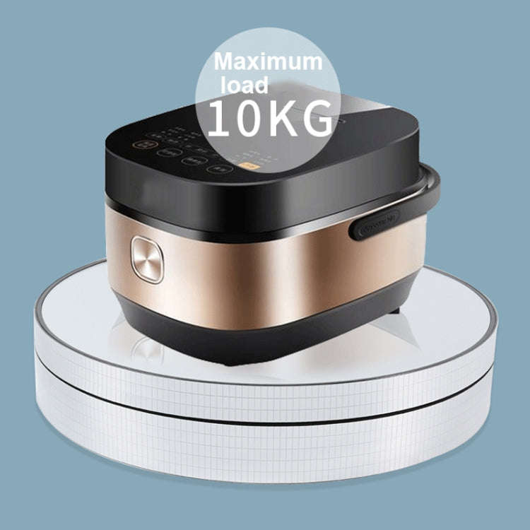 25cm Adjustable Speed Electric Rotating Display Stand Video Shooting Props Turntable(White Mirror)