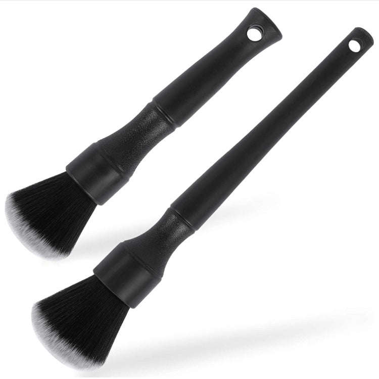 Car Air Conditioner Outlet Brush Interior Cleaning Soft Brush, Specification: Small+Large(Black)