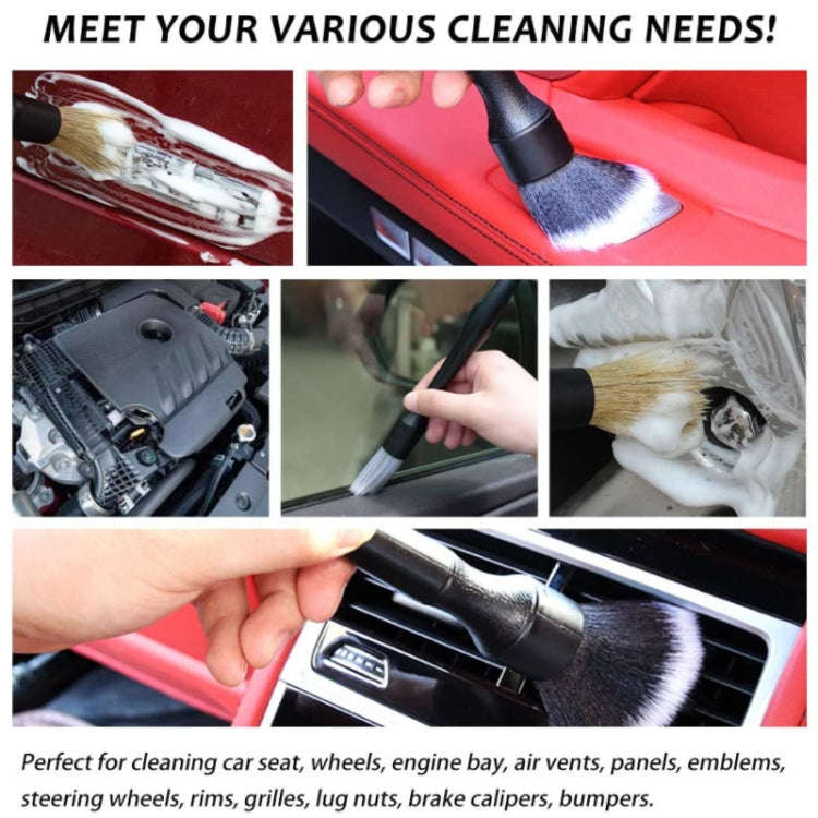 Car Air Conditioner Outlet Brush Interior Cleaning Soft Brush, Specification: Small+Large(Blue)