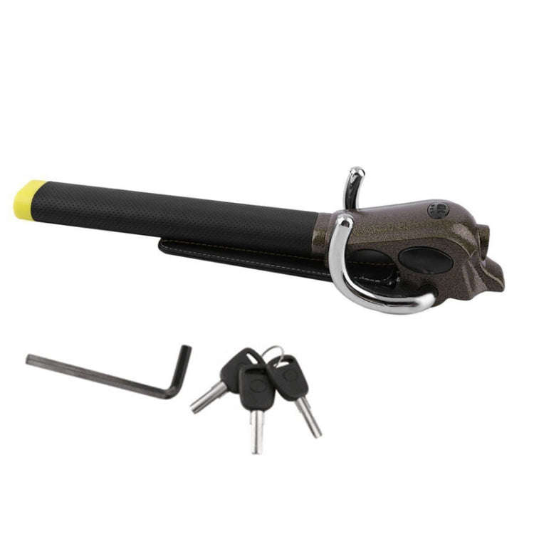 Car Steering Wheel Anti-Theft Lock((Black Gold))