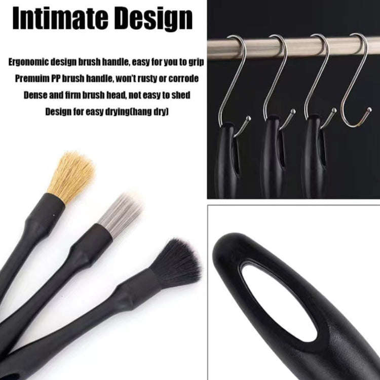 3 PCS / Set Car Interior Air Conditioning Cleaning Nylon Brush