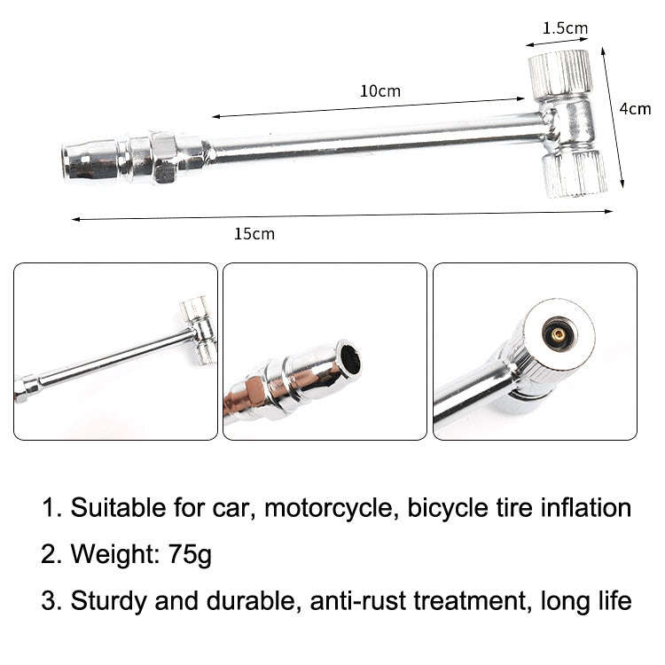 Car Tire Double-Ended Air Nozzle, Specification: T-type