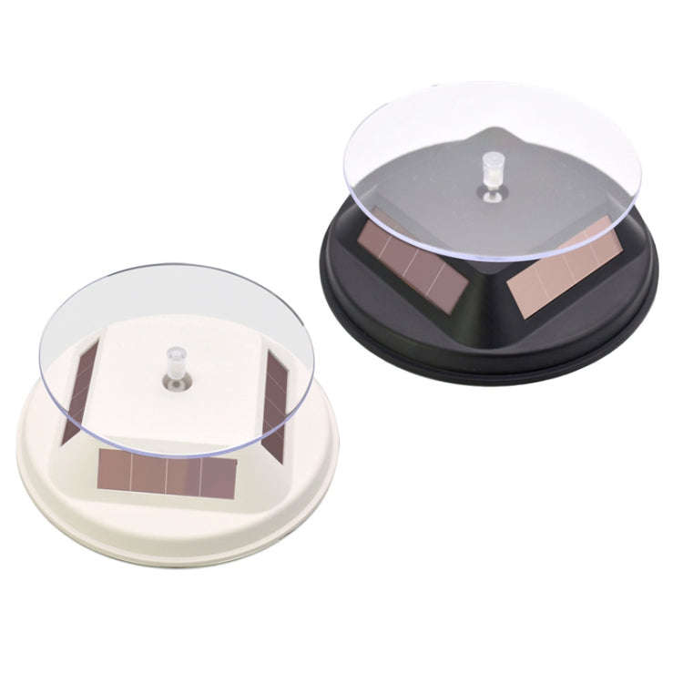 12cm Solar Rotating Display Stand Props Turntable(Black)