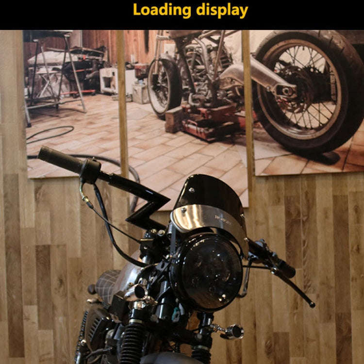HONGPA DY-002 5-7 Inch Retro Motorcycle Modified PC Windshield(Smoked)