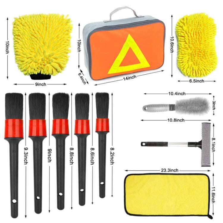 11 PCS / Set Soft Detail Brush Waterproof Car Wash Gloves