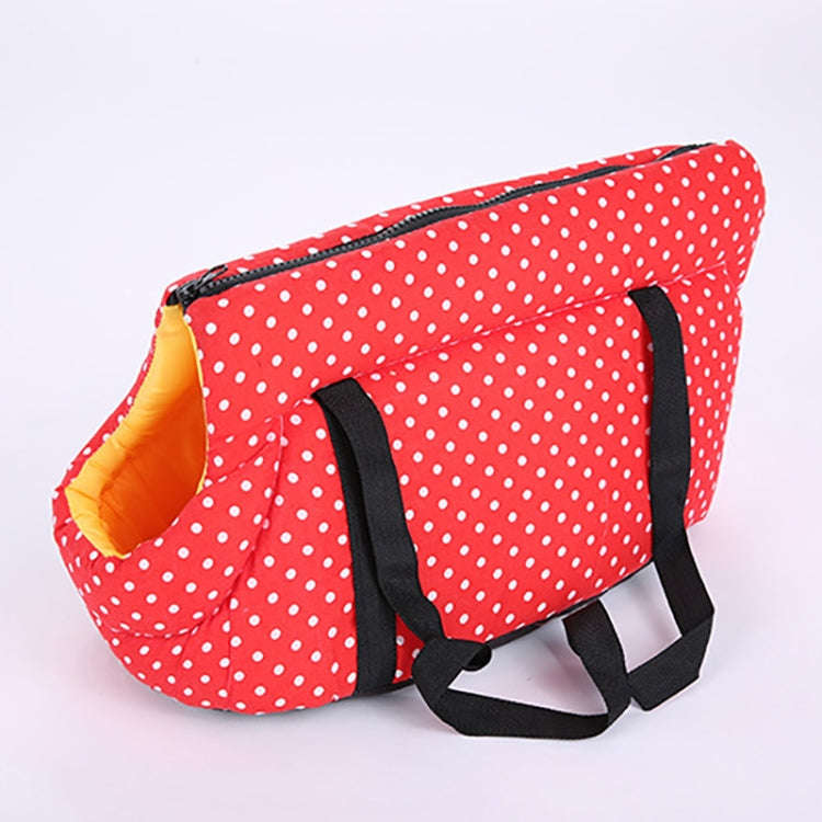 Soft Pet Backpack Dog Cat Shoulder Carrying Outdoor Pet Dog Carrier Bag, Size:S(Red)