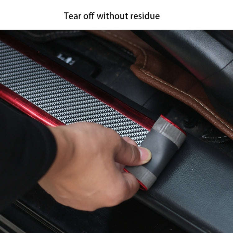 1m Car Bumper Anti-Collision Strip, Color: Carbon Fiber Black 5cm