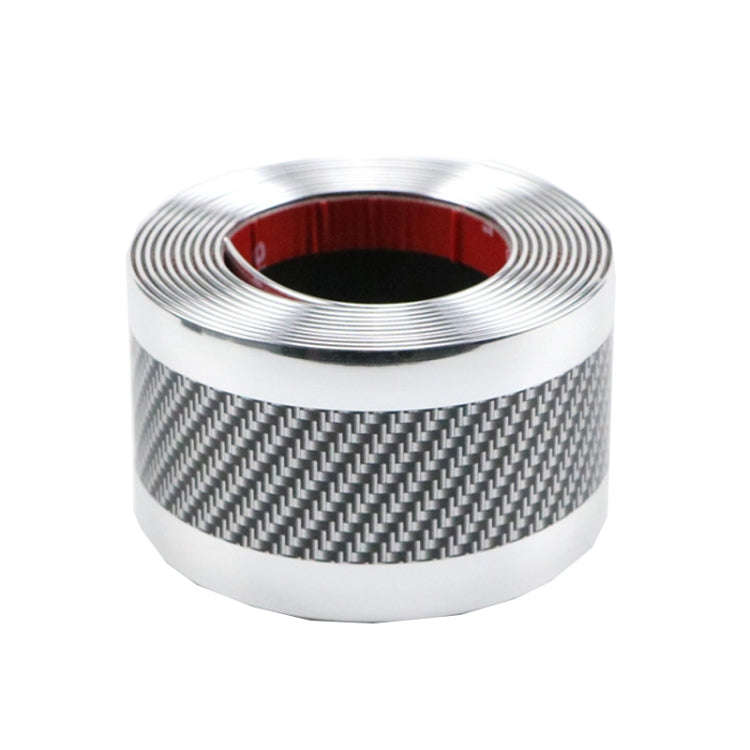 1m Car Bumper Anti-Collision Strip, Color: Two-color Silver 7cm