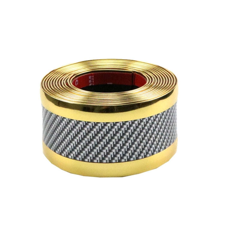 1m Car Bumper Anti-Collision Strip, Color: Two-color Gold 7cm