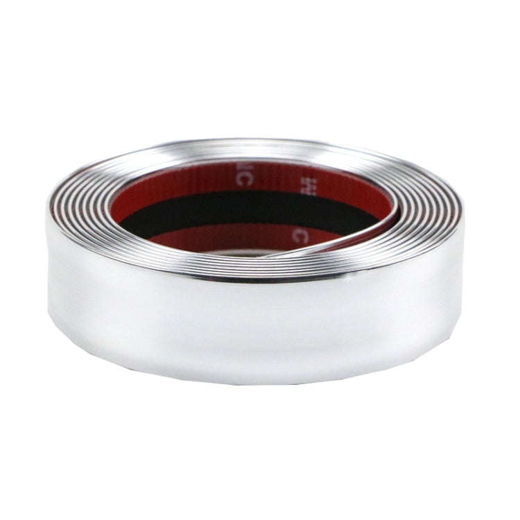 1m Car Bumper Anti-Collision Strip, Color: Silver Plating 3cm