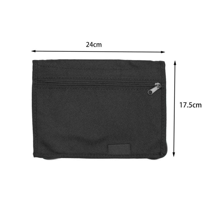 B-L008 Car Oxford Cloth Multi-Pocket Portable File Storage Bag(Black)