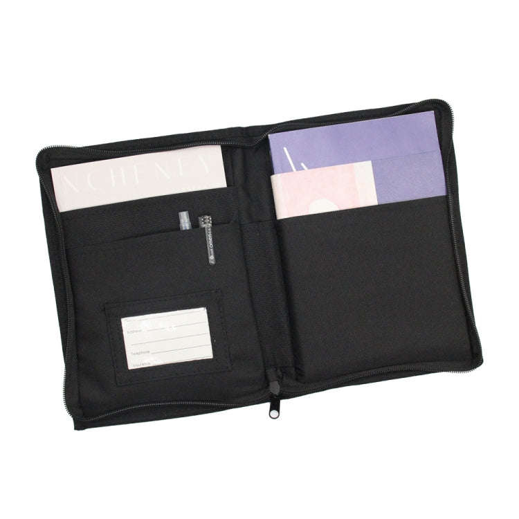 B-L008 Car Oxford Cloth Multi-Pocket Portable File Storage Bag(Black)