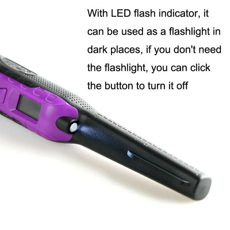 HS-11 Outdoor Handheld Treasure Hunt Small Metal Detector Positioning Rod(Black Purple)