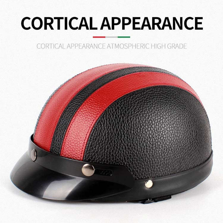 BSDDP A0318 PU Helmet With Goggles, Size: One Size(Black)