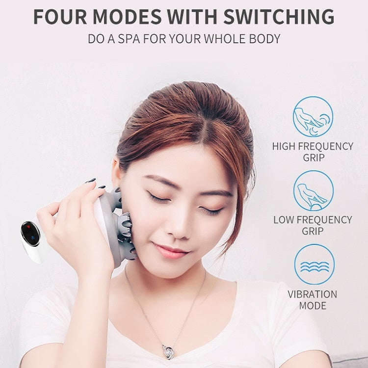 Smart Dragon Claw Hand Vibrating Kneading Head Massager, Specification: English(White)