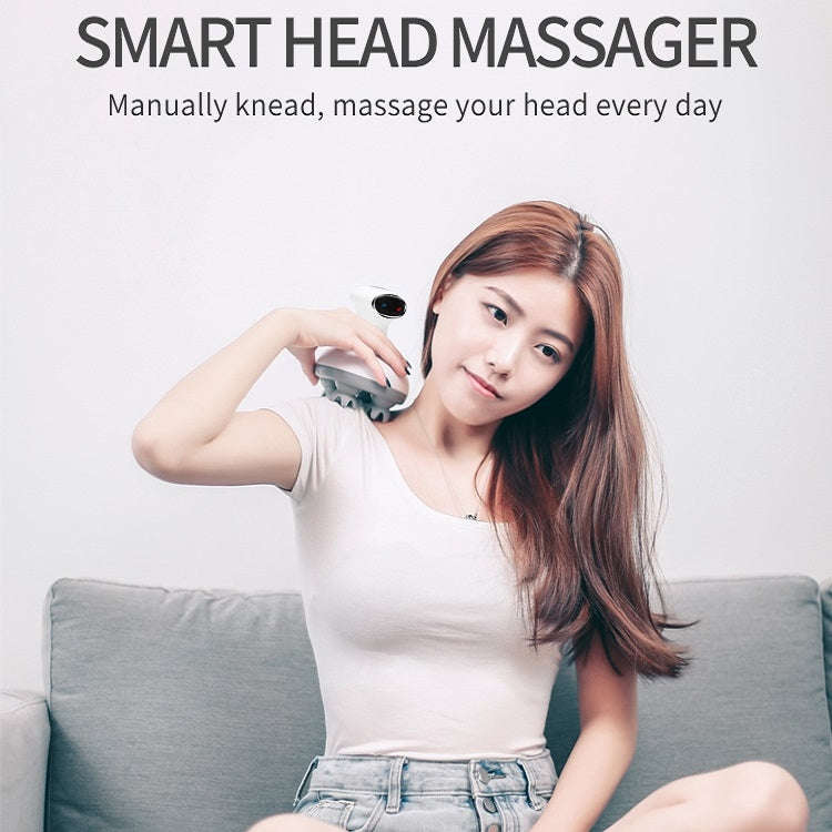 Smart Dragon Claw Hand Vibrating Kneading Head Massager, Specification: English(White)