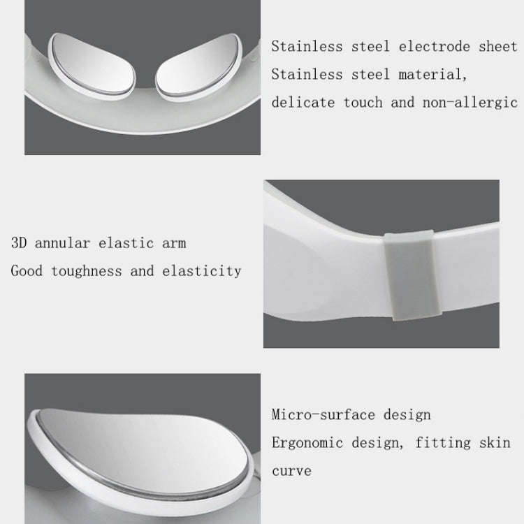 Smart Charging Neck Pulse Cervical Massager, Specification: English(White)