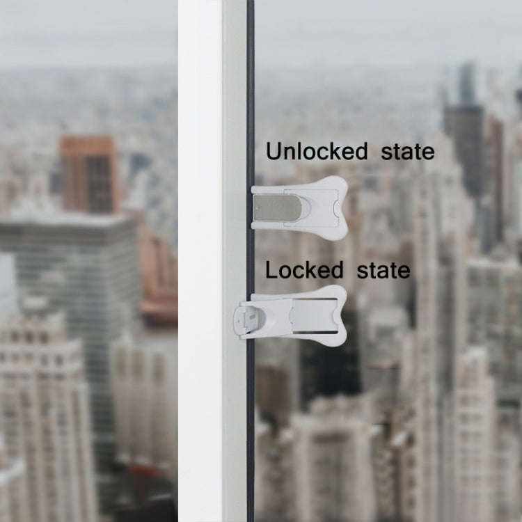Children Sliding Rail Door And Window Safety Lock(White)