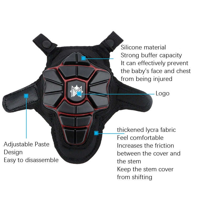 Meroca Children Balance Bike Handle Protective Cover(Black Red)