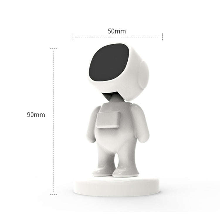 TOPFREE Astronaut Car Bracket Magnetic Adhesive Paste Navigation Car Phone Bracket(White)